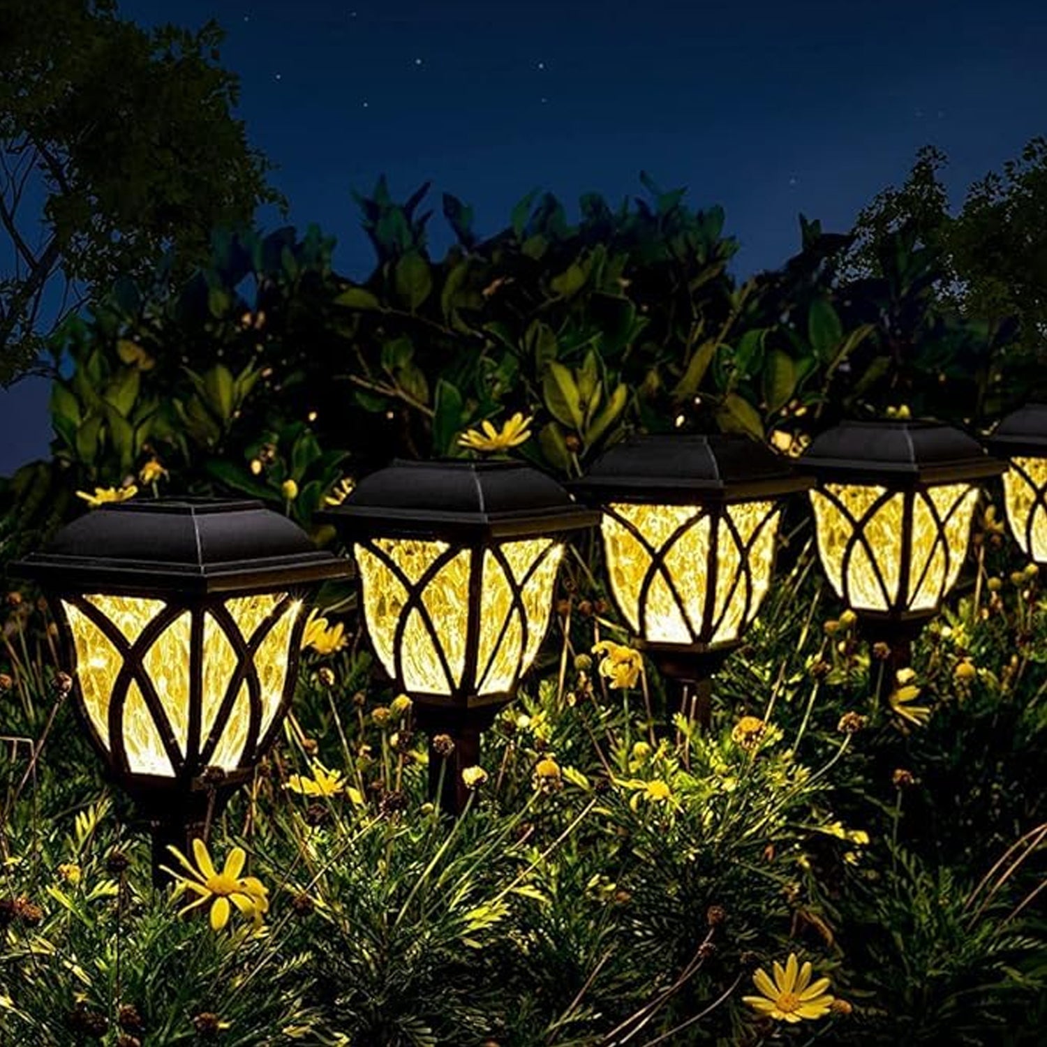 ALVENZA Solar Pathway Lights – Water-Ripple Garden Lighting | FitFuzion