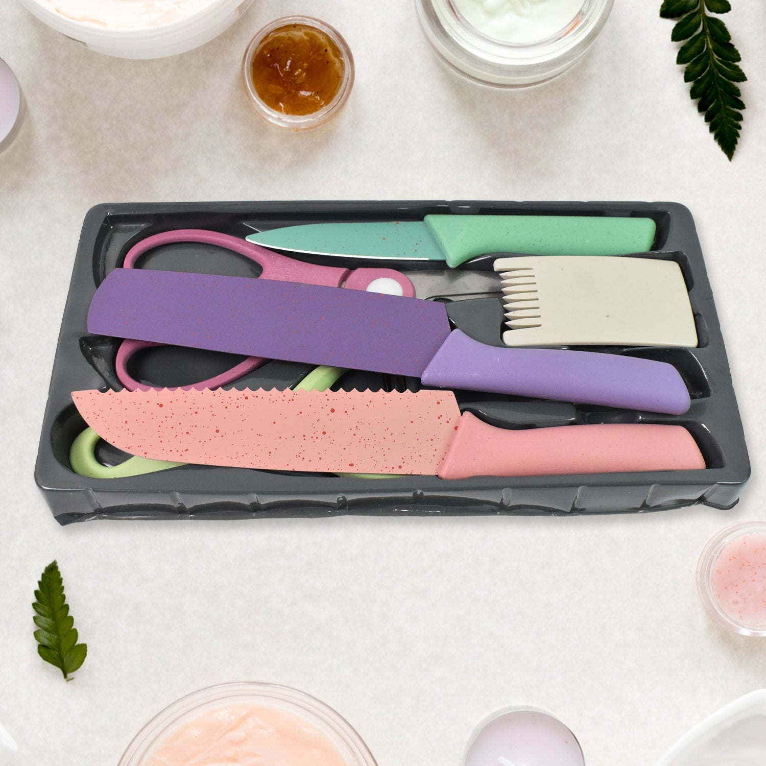 Kitchen Knife Set Professional 6-Piece High Carbon Steel | CookAura - Back View