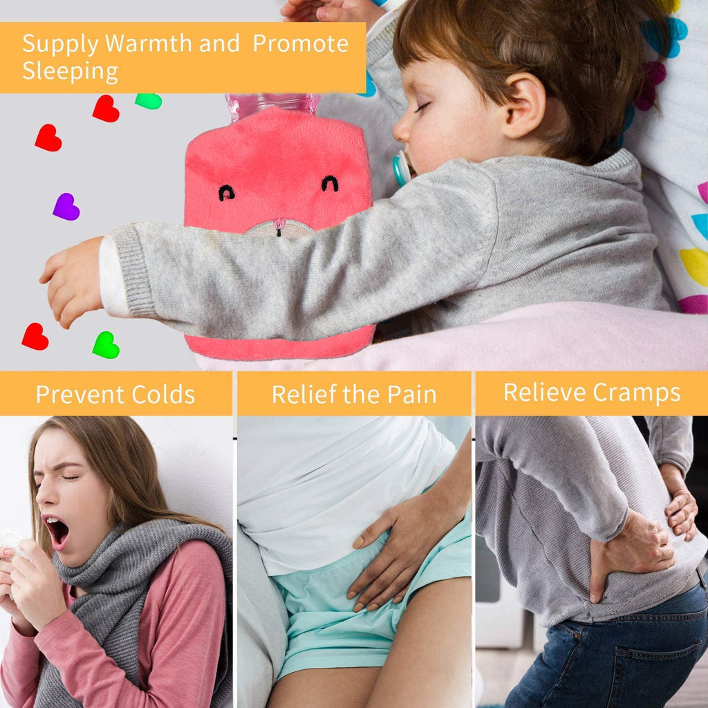 Pink Hot Water Bag Pain Relief & Warmth | Velvet Wellness - Detail View 7