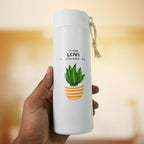 Glass Water Bottle Leakproof 450ml Borosilicate | FitFuzion - Back View