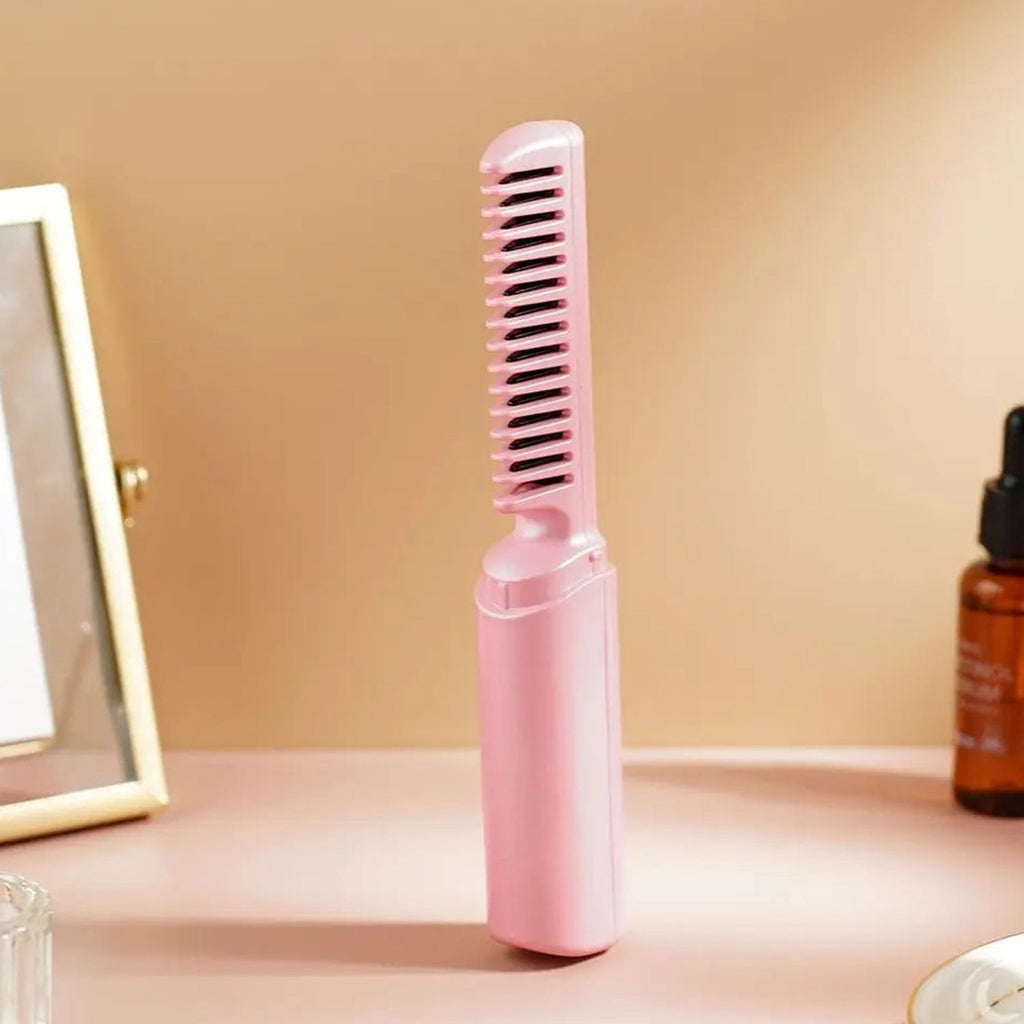Rechargeable Mini Hair Straightener – Cordless Flat Iron | Calm & Curl