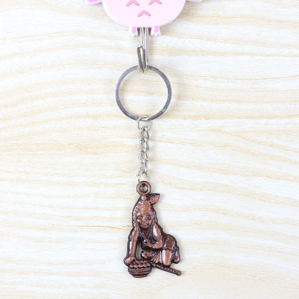 ALVENZA Bal Krishna Keychain – Durable Metal Devotional Accessory