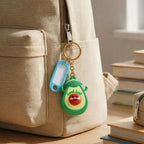 ALVENZA Avocado Keychain – Cute Cartoon Design with ID Tag