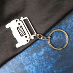 ALVENZA Metal Jeep Shape Keychain – Durable Stainless Steel Accessory