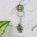 ALVENZA Radha Krishna Metal Keychain Set – Durable Spiritual Key Rings (2 Pc)