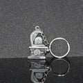ALVENZA Shivling Keychain – Elegant Silver Metal Design with Snake Motif
