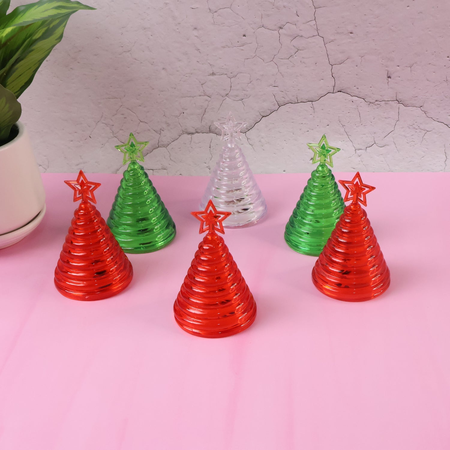 ALVENZA LED Christmas Tree Decorative Lights – Set of 6 Mini Battery Operated Lamps