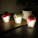 ALVENZA Rose Shaped Flameless LED Candles – Elegant Romantic Decor Set