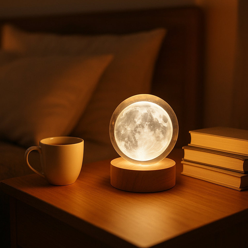 3D Crystal Ball Lamp Enchanting Night Light | Styleva - Front View
