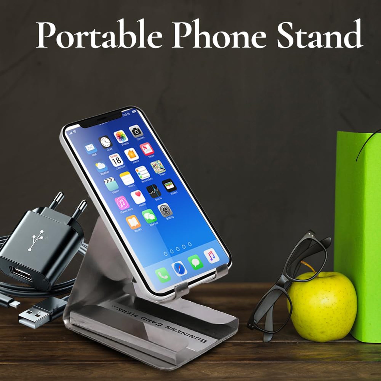 ALVENZA Small Desktop Mobile Phone Stand – Compact Hands-Free Holder
