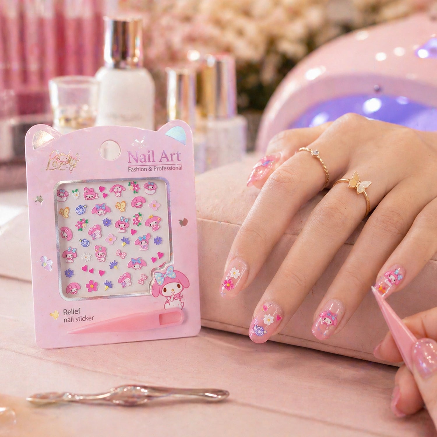 Nail Art Sticker Set Easy DIY Creative Manicure Kit - Front View