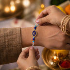 ALVENZA Evil Eye Beaded Rakhi – Stylish traditional sibling gift