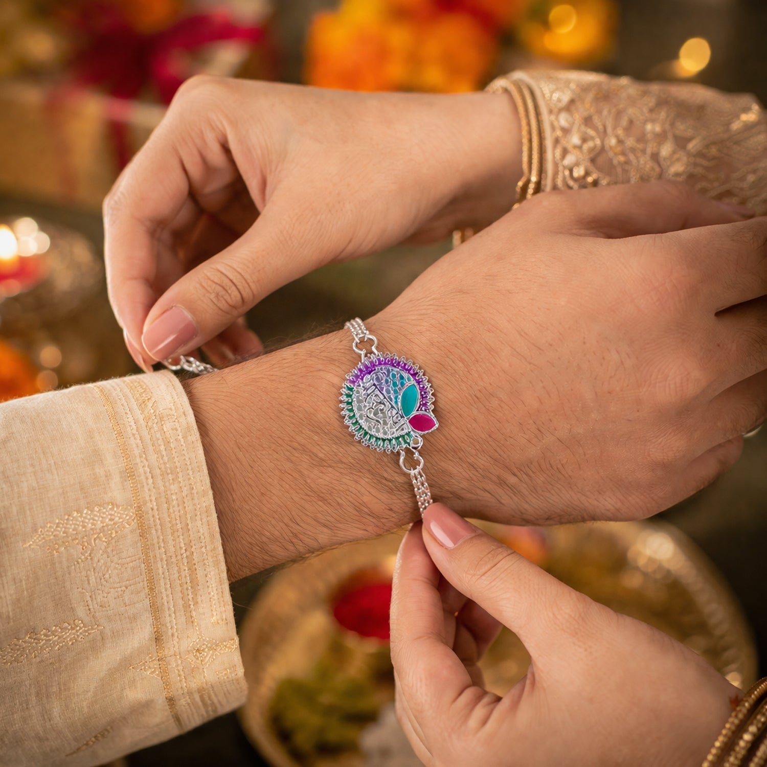 ALVENZA Rakhi – Elegant Shree Krishna Design for Raksha Bandhan