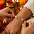 ALVENZA Rakshabandhan Lord Ram Rakhi – Traditional Beaded Wrist Thread
