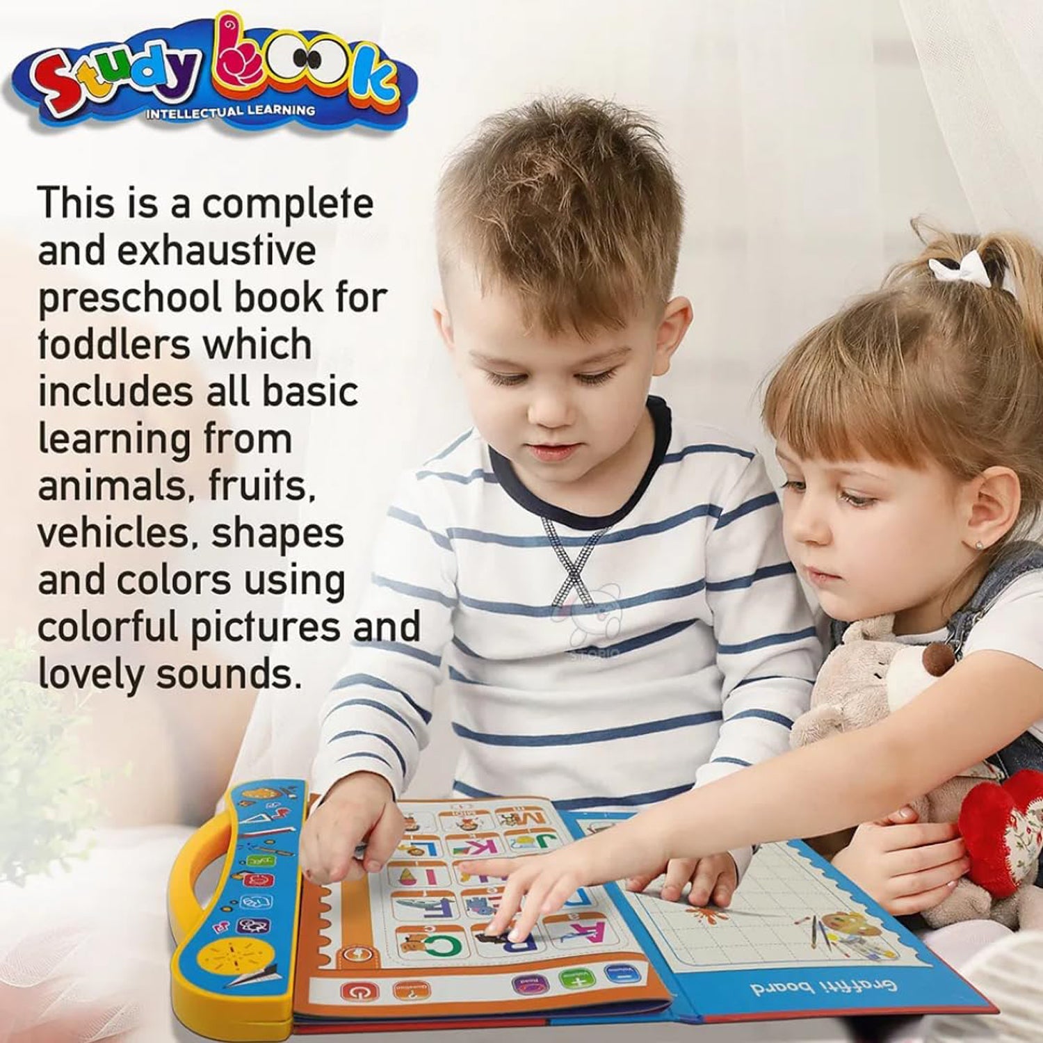 ALVENZA Interactive Learning Book for Kids – Sound & Phonics Fun
