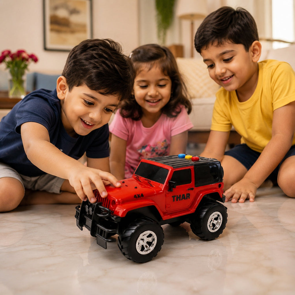 ALVENZA Kids Hunter Off-Road Toy Jeep – Light & Sound for Adventures