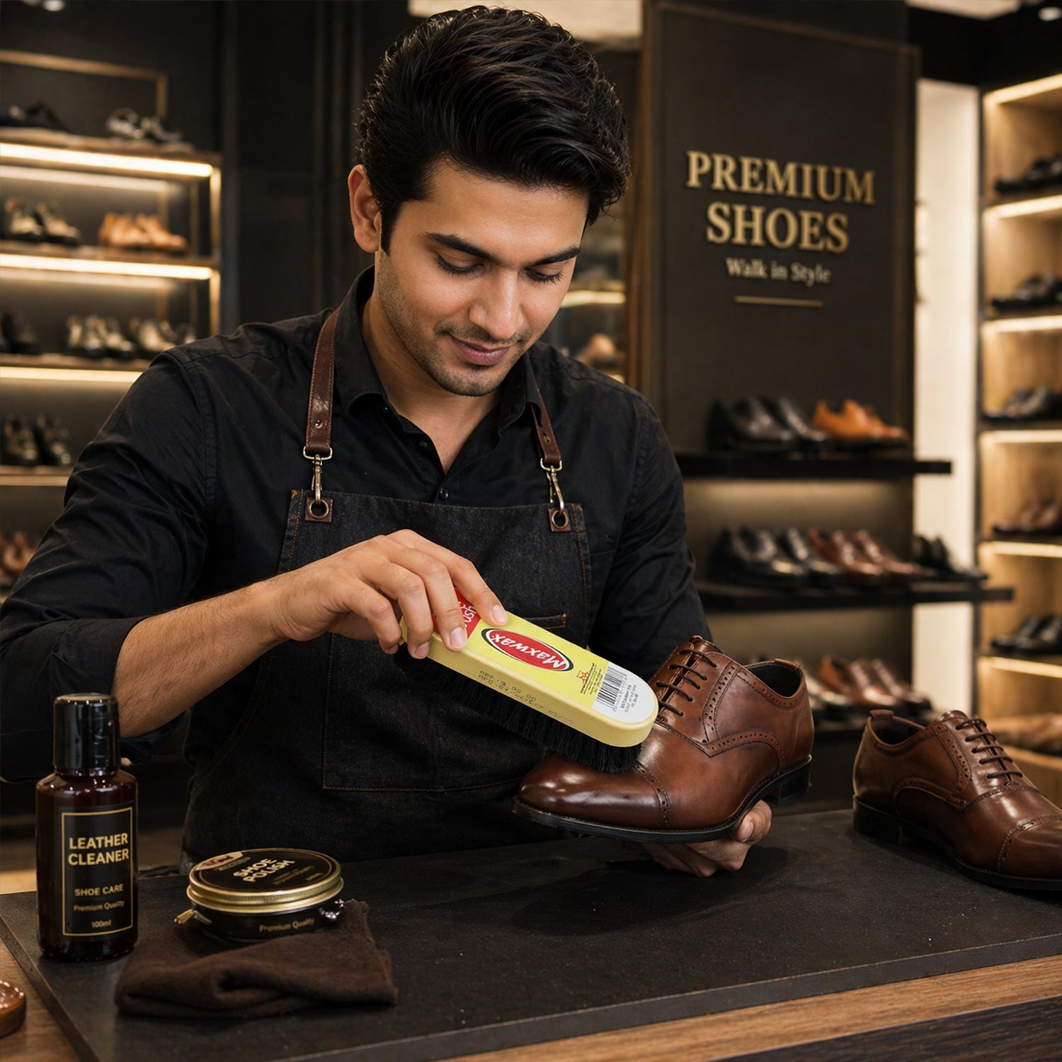 Shoe Cleaning Brush Gentle yet Effective for All Footwear - Front View
