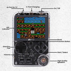 ALVENZA Retro Handheld Game Console – 500 Classic Games & TV Output