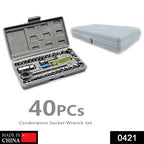 ALVENZA Socket Toolkit – 40-Piece Home & Auto Repair Set | Wagtail