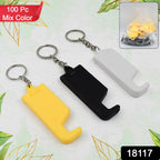 ALVENZA Keychain Mobile Stand – 2-in-1 Plastic Phone Holder (100 Pcs) | Mobiléon