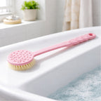 Back Scrubber Long Handle & Soft Bristles | Velvet Wipe - Detail View 5
