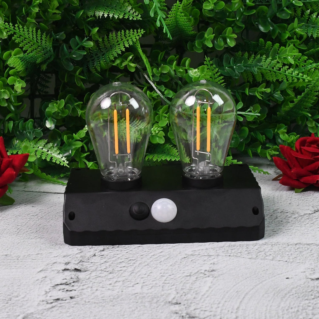 Solar LED Lamp Double Bulb Outdoor Garden Light - Detail View 5