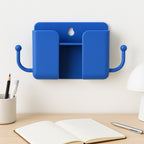 ALVENZA Wall Mount Mobile Stand – Compact Blue Phone Holder with Hook