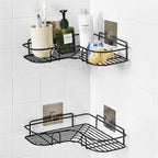 ALVENZA Corner Shelf Organiser – Stainless Steel Self-Adhesive | Bathora