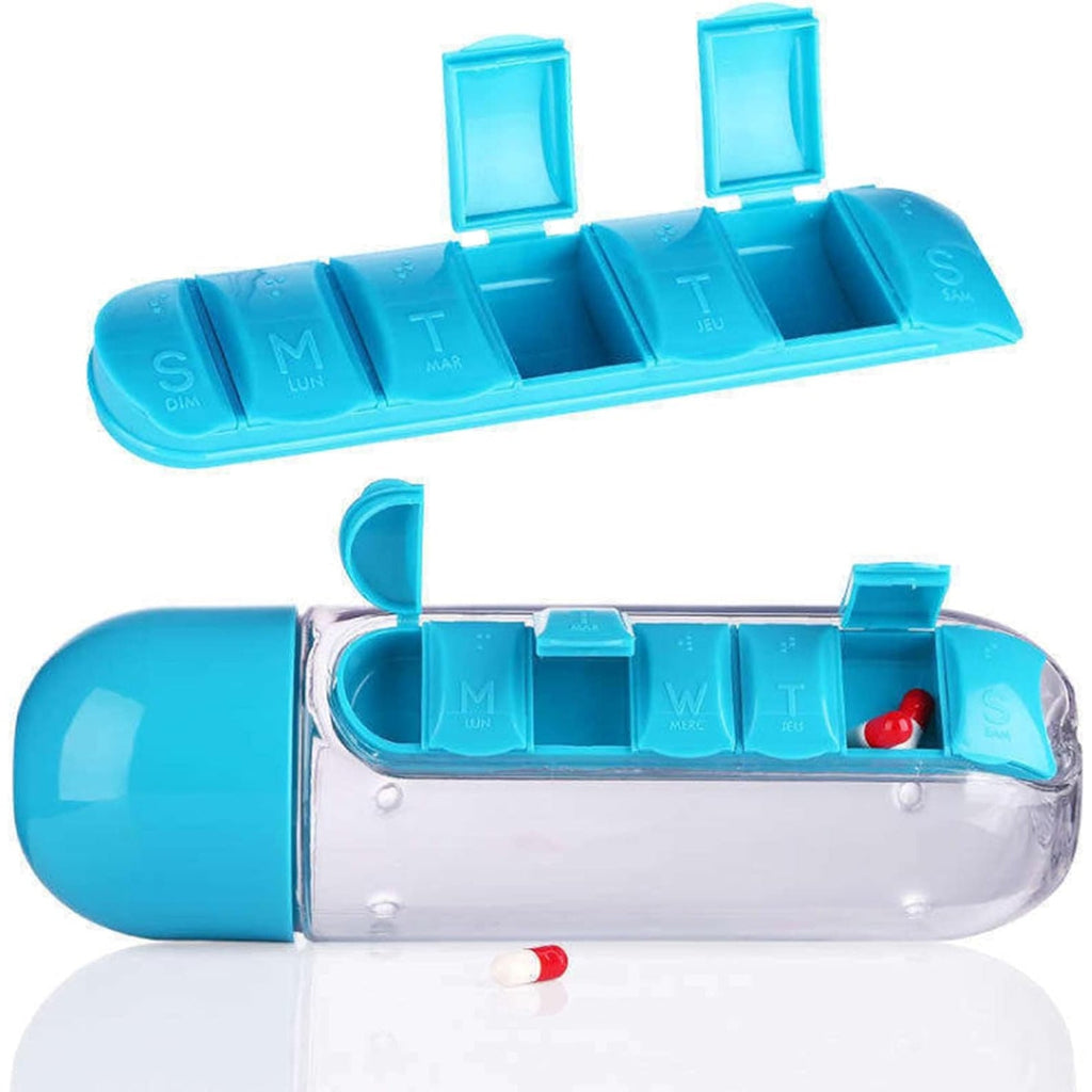 Pill Organizer Water Bottle 600ml – Travel Friendly | Own Hydrate