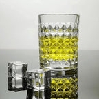 ALVENZA Glass Tumbler Set – Diamond-Cut 6 Pc Elegant Drinking Glasses | Serve Stellar