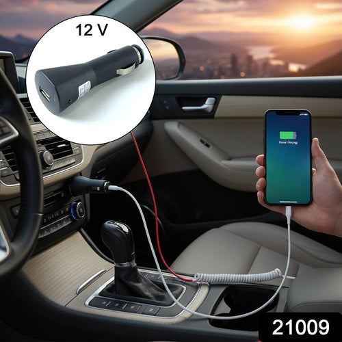 ALVENZA 12V Single USB Car Charger Adapter – Compact Mobile Car Charger