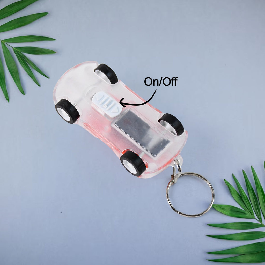 ALVENZA Mini Car LED Keychain Light – Bright Flashing Headlights Toy