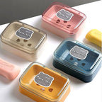 Self-Draining Soap Dish Portable & Leakproof | VelvetBubbles - Back View