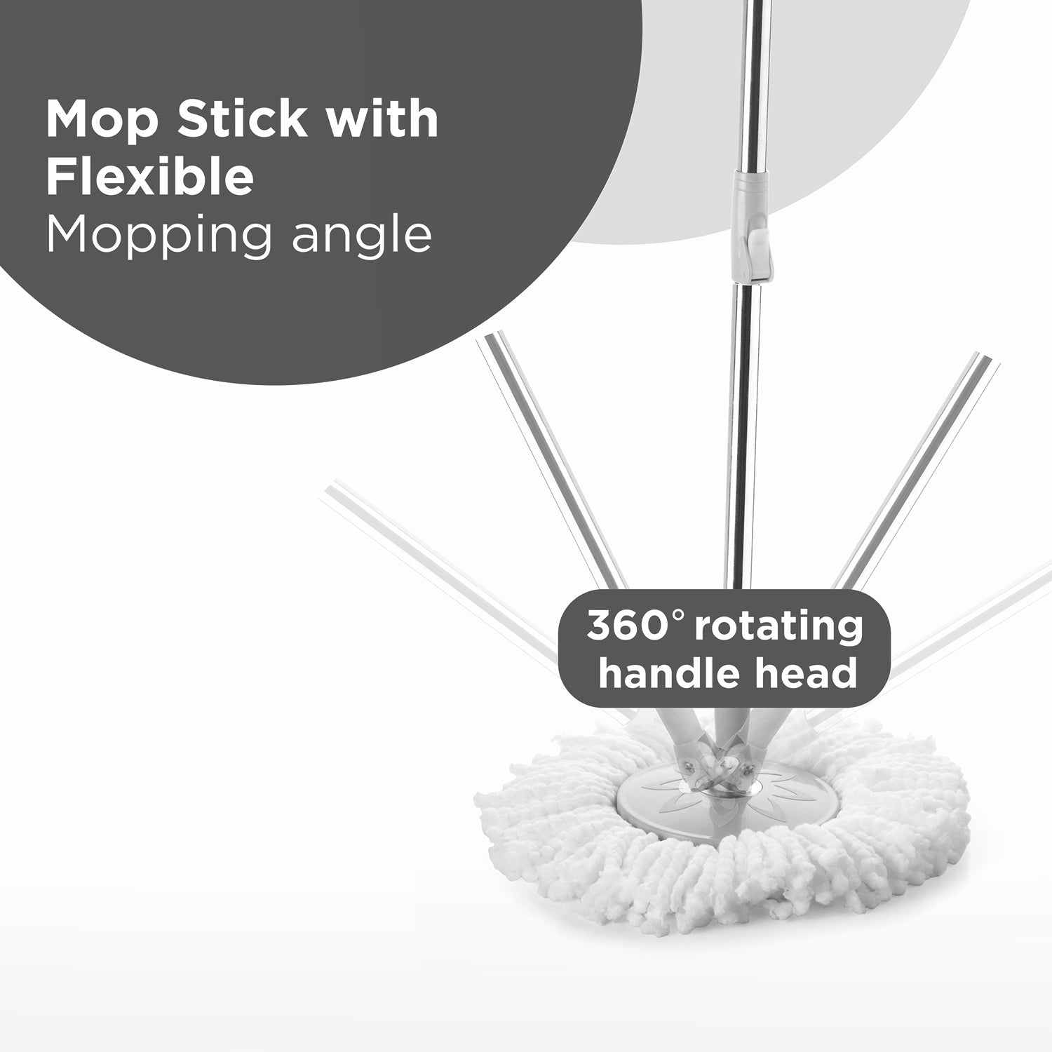 ALVENZA Spin Mop with Bucket – 360° Microfiber Floor Cleaner | Velvet Wipe