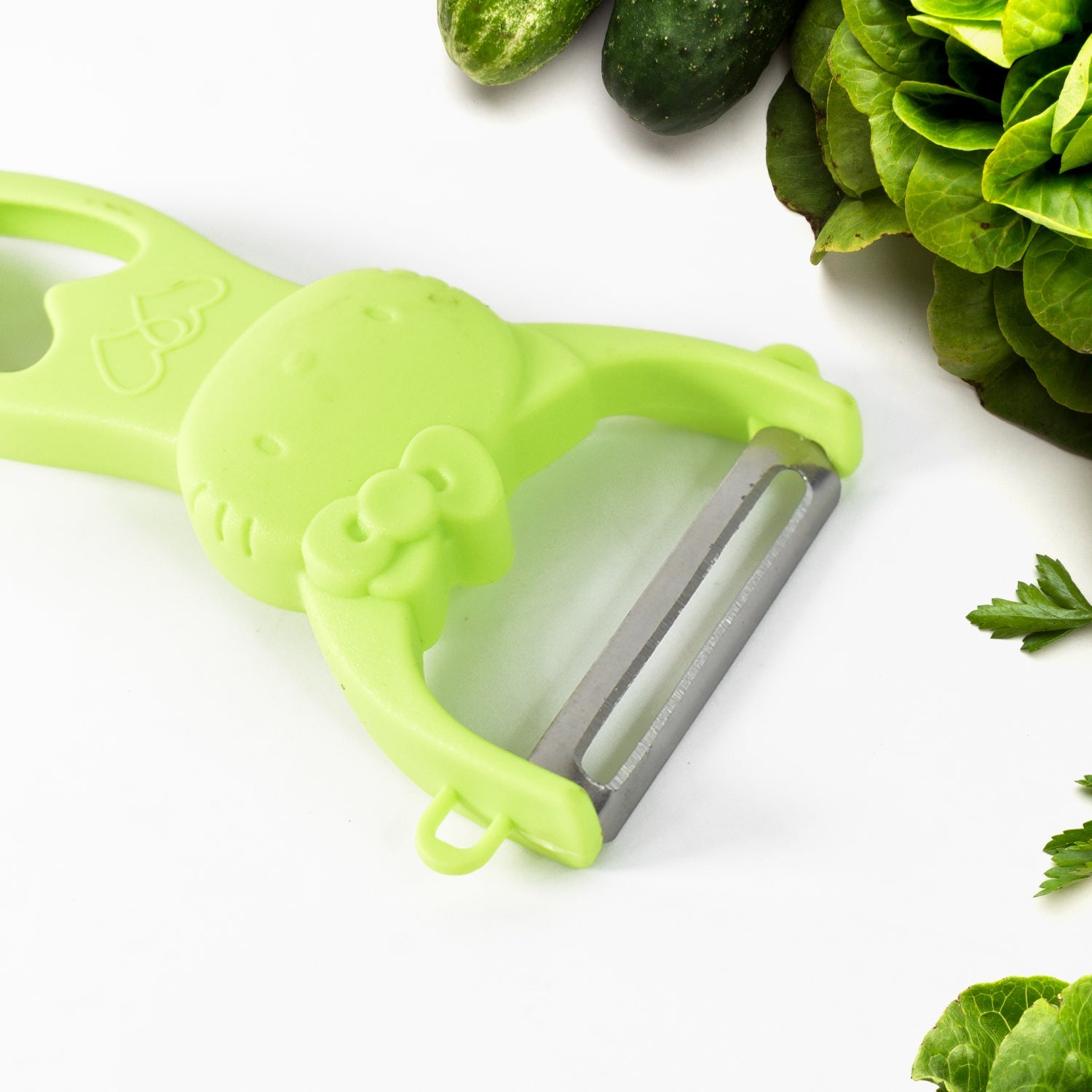 Kitchen Vegetable Peelers 3 Piece Set with Non-slip Handles - Back View