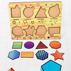 Wooden Triangle Puzzle Educational Toy for Kids | Inventive Play - Front View