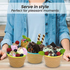 ALVENZA Ice Cream Bowl Set – 12-Pc Multi-Color Dessert Bowls | Jiaqi
