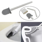 Silicone Toilet Brush Wall-Mounted, Anti-Drip Cleaner | Velvet Wipe - Detail View 5