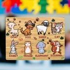 Wooden Animal Puzzle Educational Learning Board | Inventive Play - Detail View 8