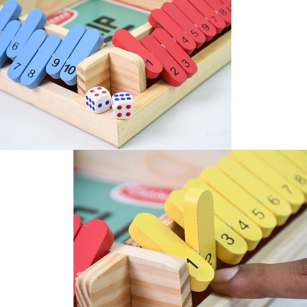 Shut The Box Game Classic Wooden Dice for Family Fun | Aditi - Detail View 6