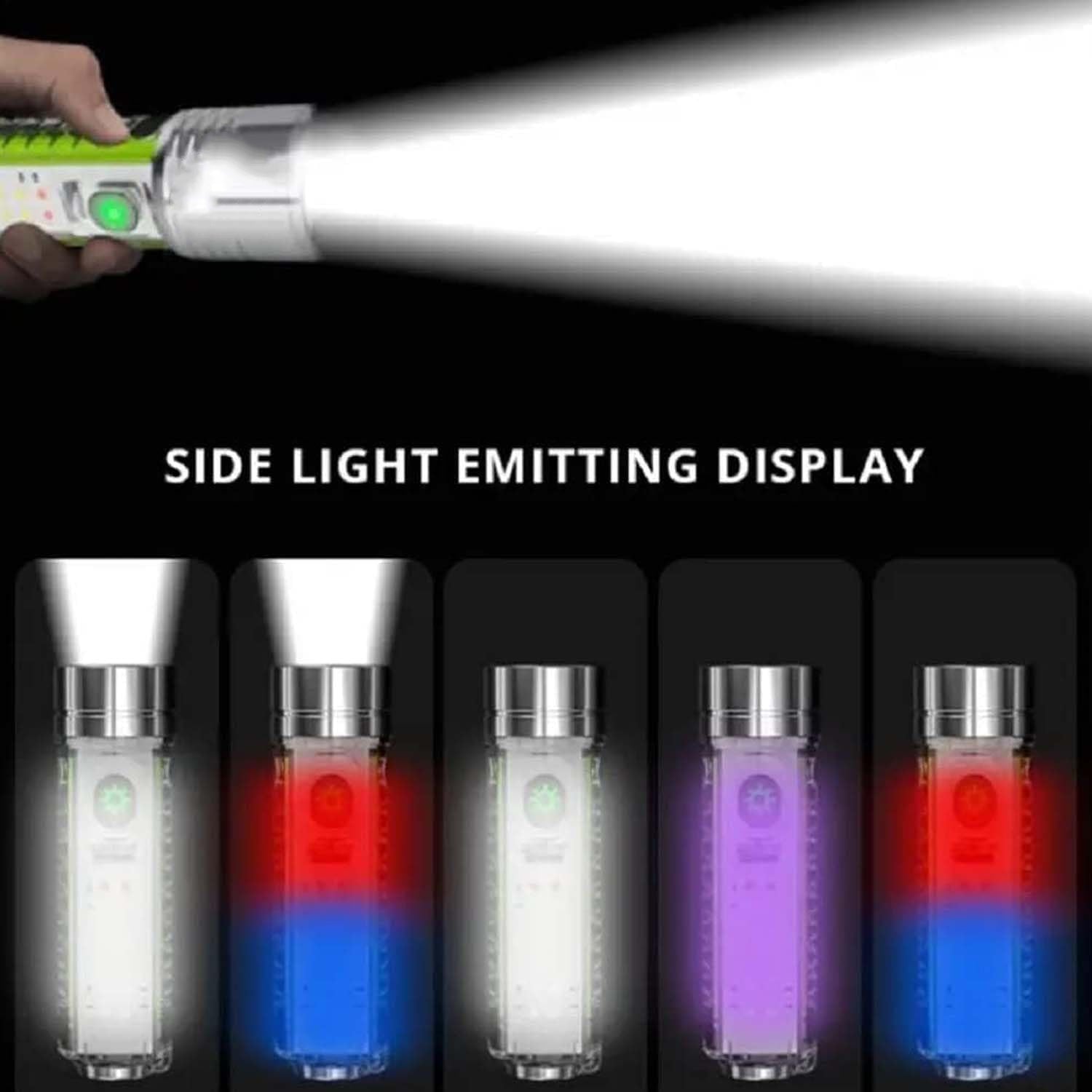 ALVENZA Rechargeable Flashlight – USB Mini LED Torch with Zoom | Poravar
