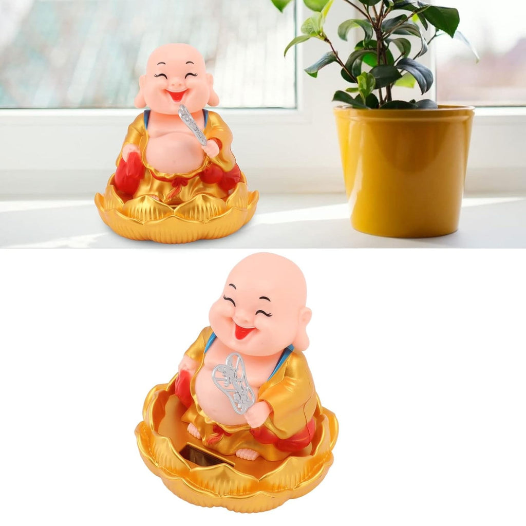 ALVENZA Solar Buddha Car Ornament – Nodding Dashboard Decor | Velvet Wheels
