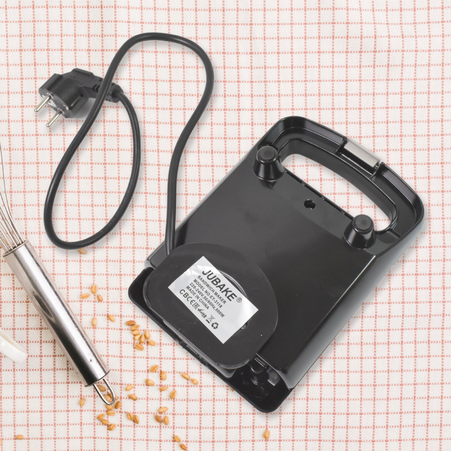 Sandwich Maker Non-Stick Plates, Indicator Lights, 500W | ChefMates - Detail View 6