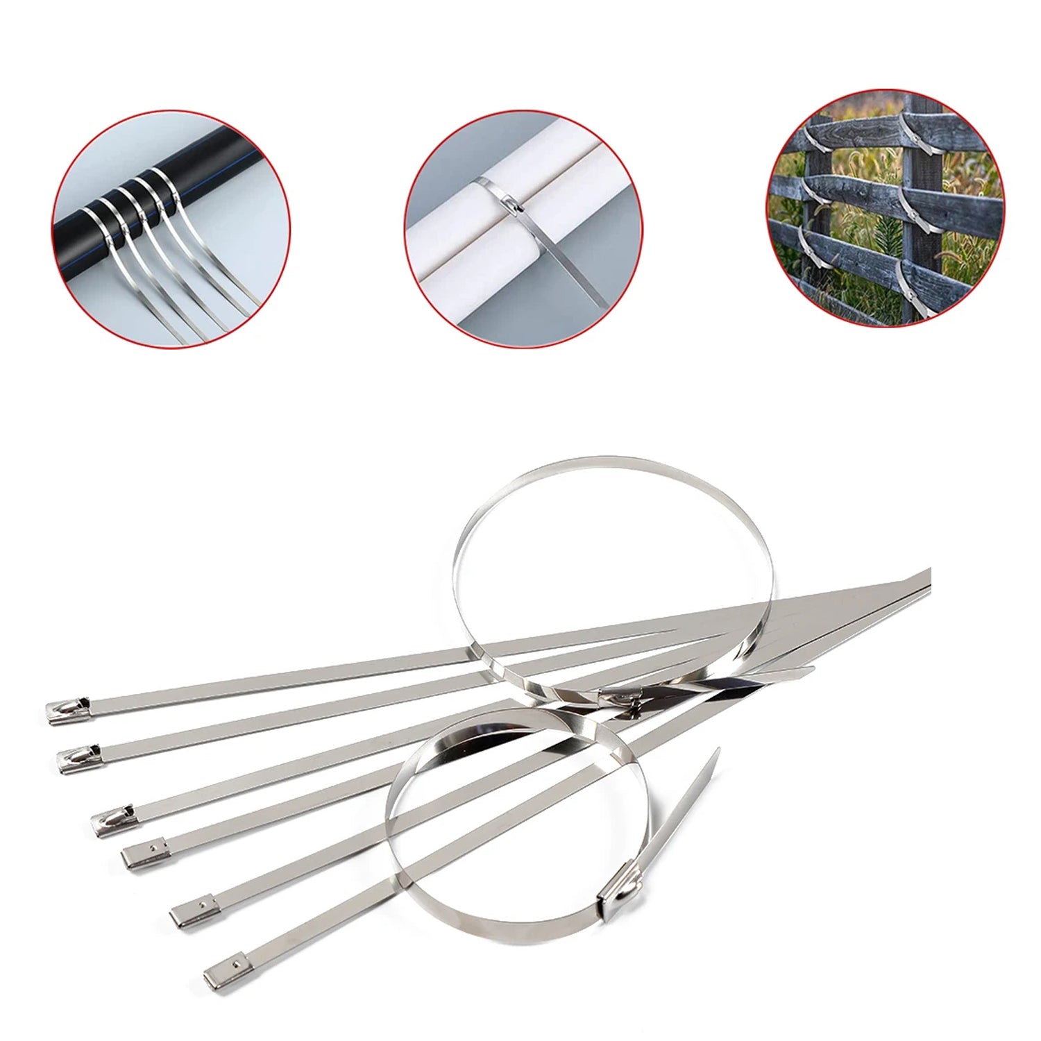 ALVENZA Stainless Steel Cable Ties – Heavy-Duty, 100 Pc | DeoDap