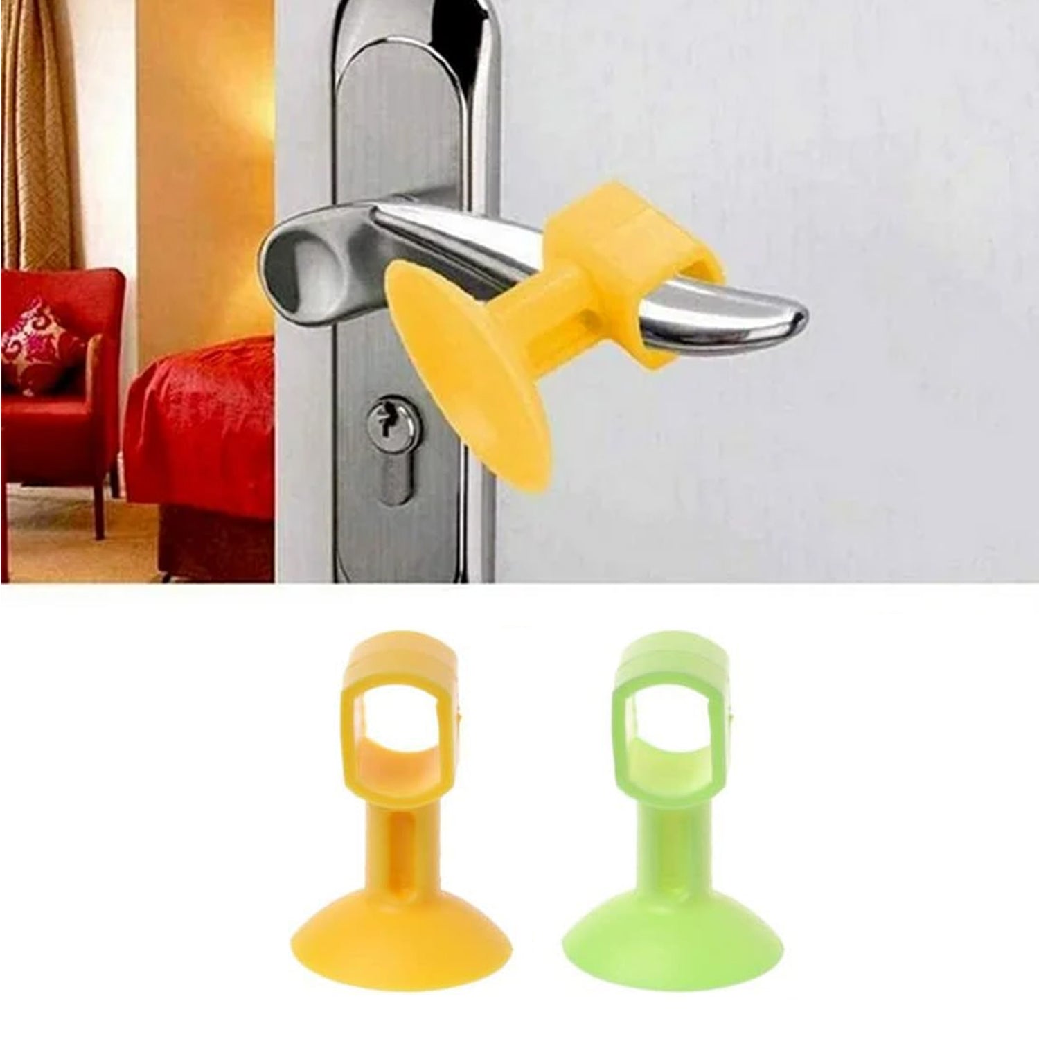 Silicone Door Stopper Suction Wall Protector 2-Pack | Safelix - Back View