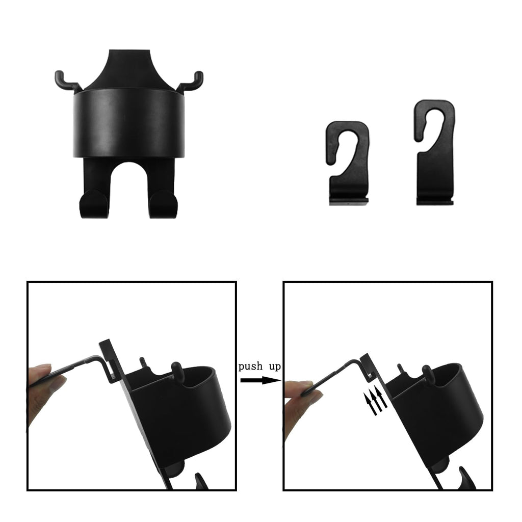 ALVENZA Car Headrest Organizer – 3-in-1 Cupholder & Phone Holder for Travel