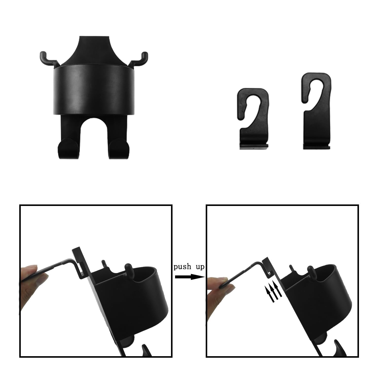 ALVENZA Car Headrest Organizer – 3-in-1 Cupholder & Phone Holder for Travel