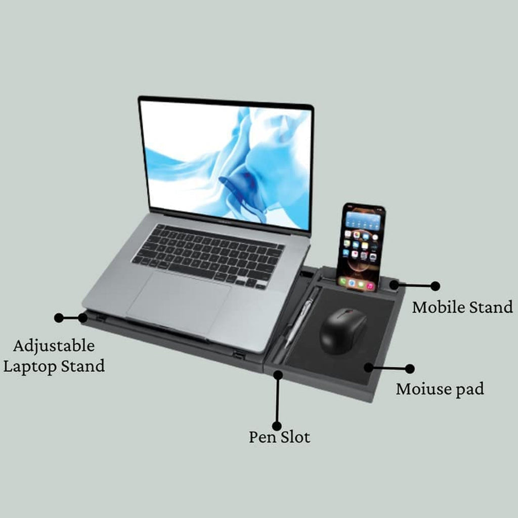 ALVENZA Foldable Laptop Stand – Ergonomic & Portable for Desks | Desk Crew