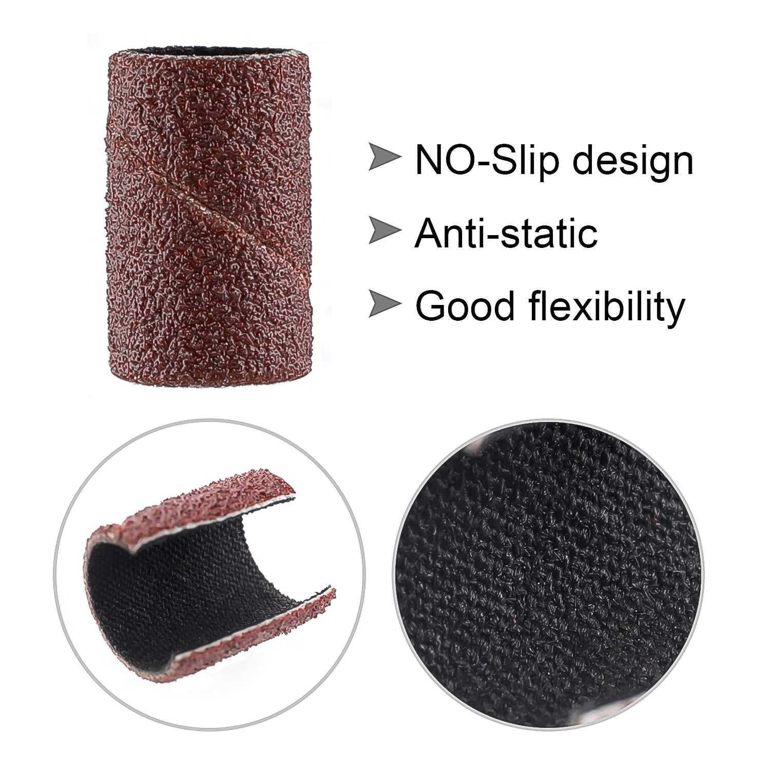Nail Drill Sanding Band Bits Precision Nail Shaping & Cleaning - Back View