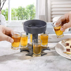 ALVENZA 6-Port Drink Dispenser Stand – Even Flow for Party Shots